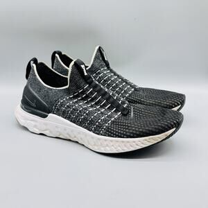 Nike Shoes Mens 12 Black React Phantom Flyknit 2 Slip On Running Sneakers